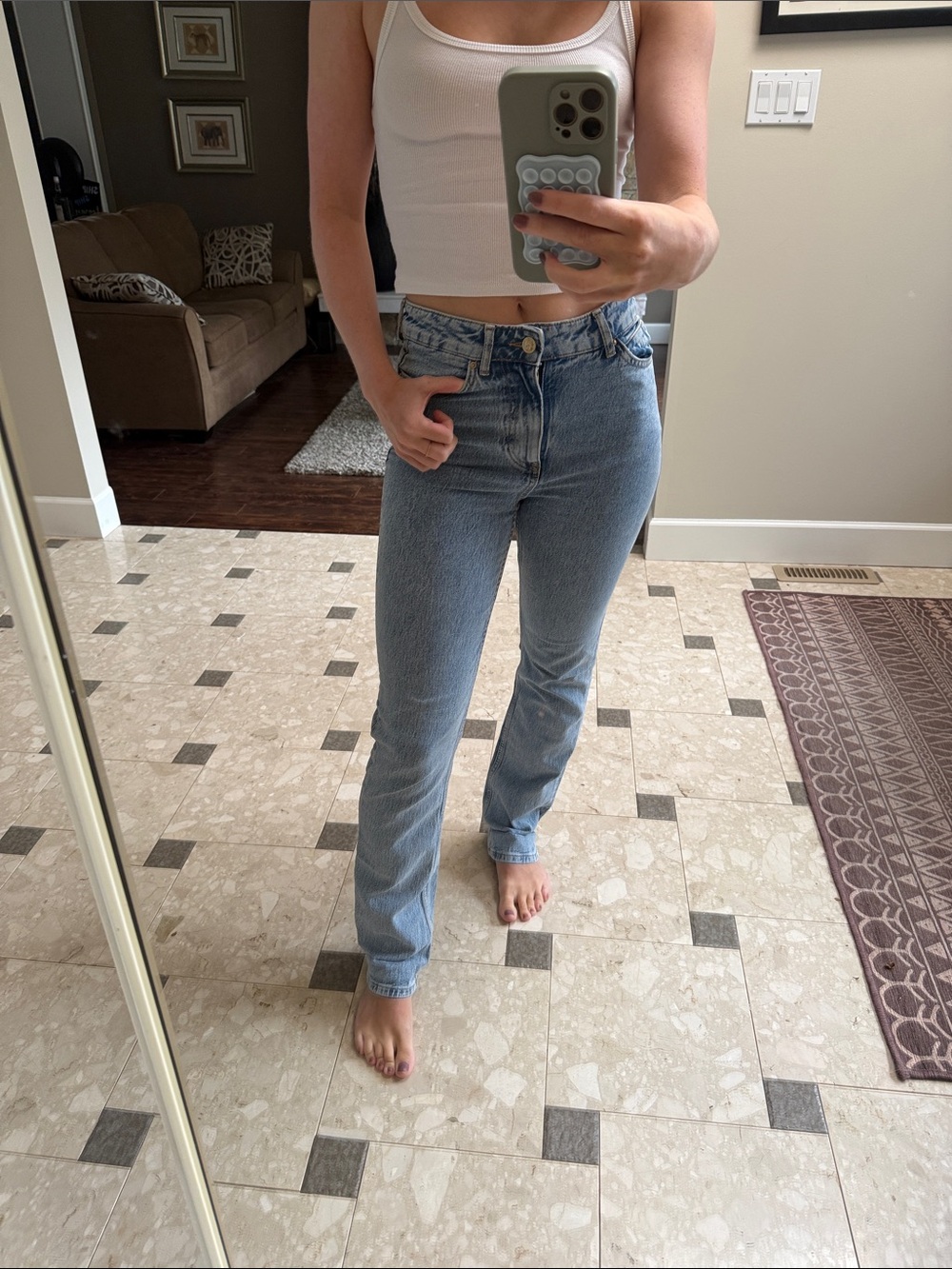 Zara Straight-Leg Light Blue Women's Jeans
